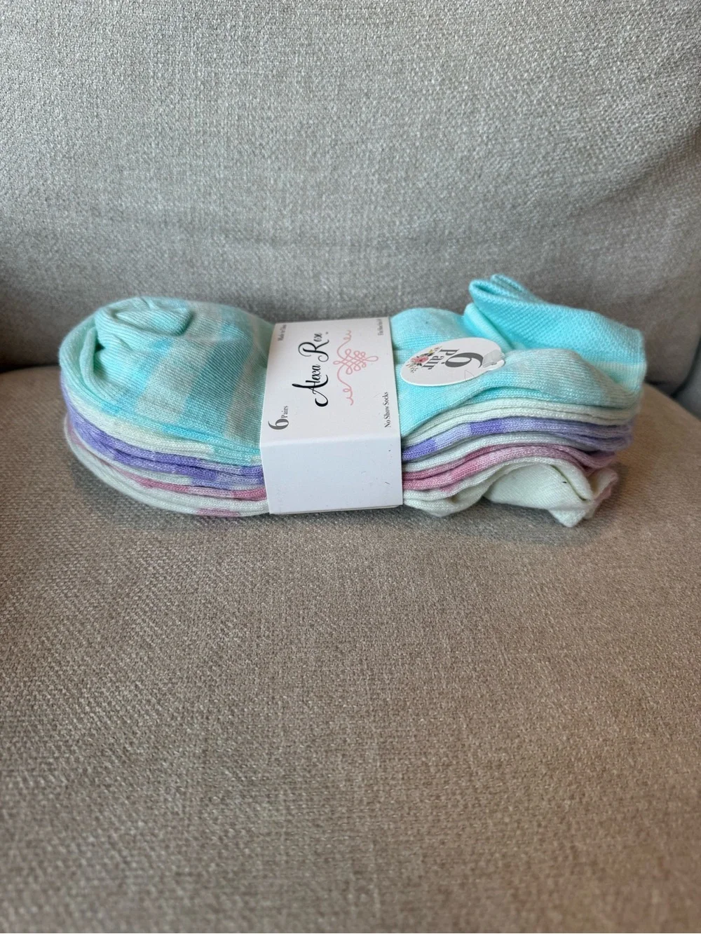 Alexa Rose No-Show Athletic Socks - Multi Color